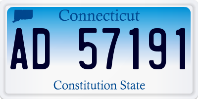 CT license plate AD57191