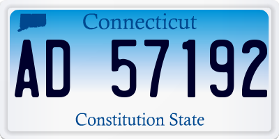 CT license plate AD57192