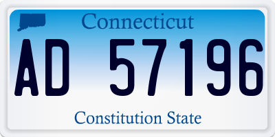 CT license plate AD57196