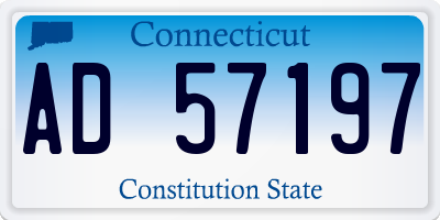 CT license plate AD57197