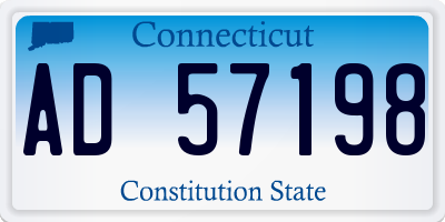 CT license plate AD57198