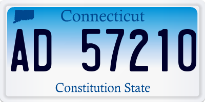 CT license plate AD57210