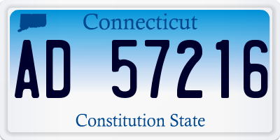 CT license plate AD57216