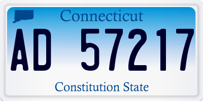 CT license plate AD57217