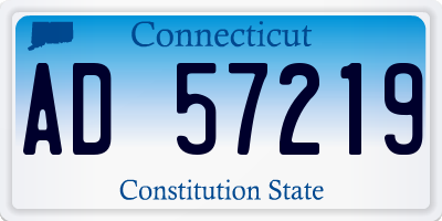 CT license plate AD57219