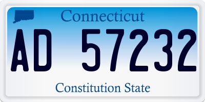 CT license plate AD57232