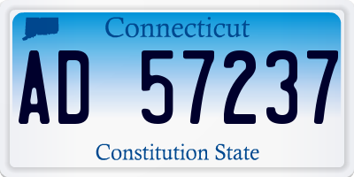 CT license plate AD57237