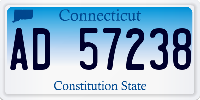CT license plate AD57238