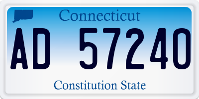 CT license plate AD57240