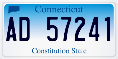 CT license plate AD57241