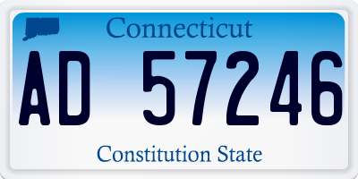 CT license plate AD57246