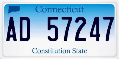 CT license plate AD57247