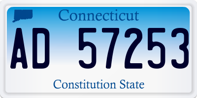 CT license plate AD57253