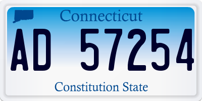 CT license plate AD57254