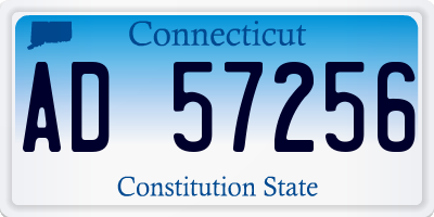 CT license plate AD57256