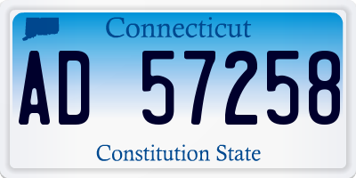 CT license plate AD57258