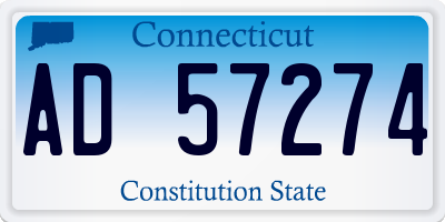 CT license plate AD57274