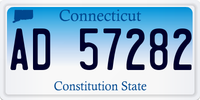 CT license plate AD57282