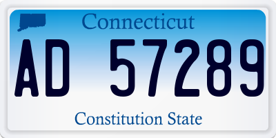 CT license plate AD57289