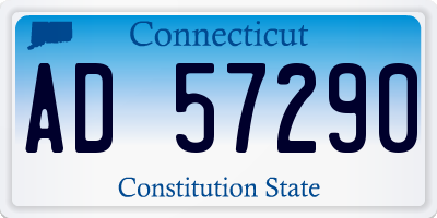 CT license plate AD57290