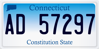 CT license plate AD57297