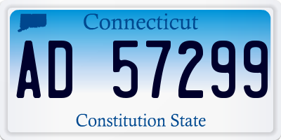 CT license plate AD57299