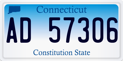 CT license plate AD57306