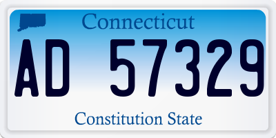 CT license plate AD57329