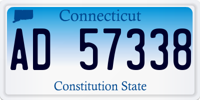 CT license plate AD57338