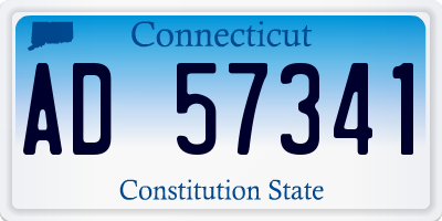CT license plate AD57341