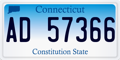 CT license plate AD57366