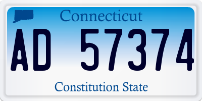CT license plate AD57374