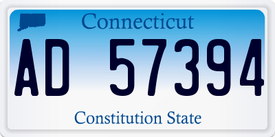 CT license plate AD57394