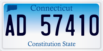 CT license plate AD57410