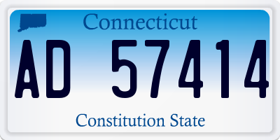 CT license plate AD57414