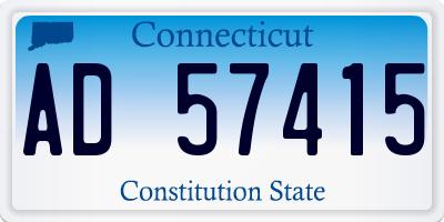 CT license plate AD57415