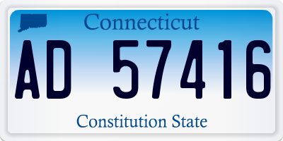 CT license plate AD57416