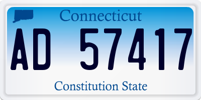 CT license plate AD57417