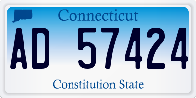 CT license plate AD57424