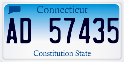 CT license plate AD57435