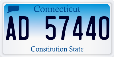 CT license plate AD57440