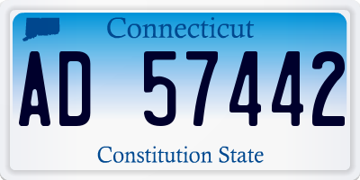 CT license plate AD57442