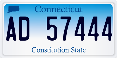 CT license plate AD57444
