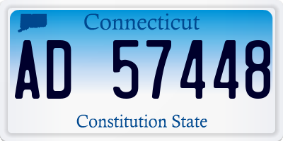 CT license plate AD57448