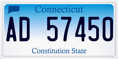 CT license plate AD57450