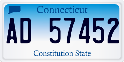 CT license plate AD57452