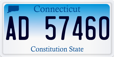 CT license plate AD57460