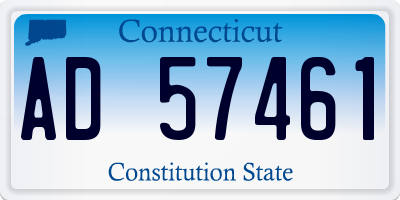 CT license plate AD57461