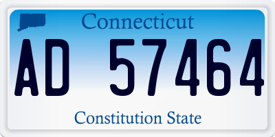 CT license plate AD57464