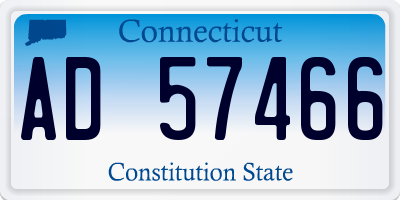 CT license plate AD57466
